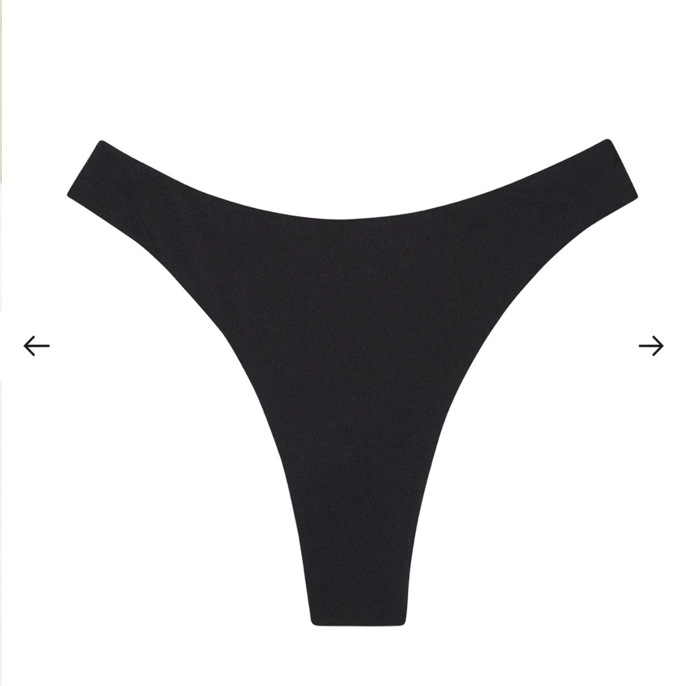 Monday Swimwear Capri Thong Black Bikini Bottom